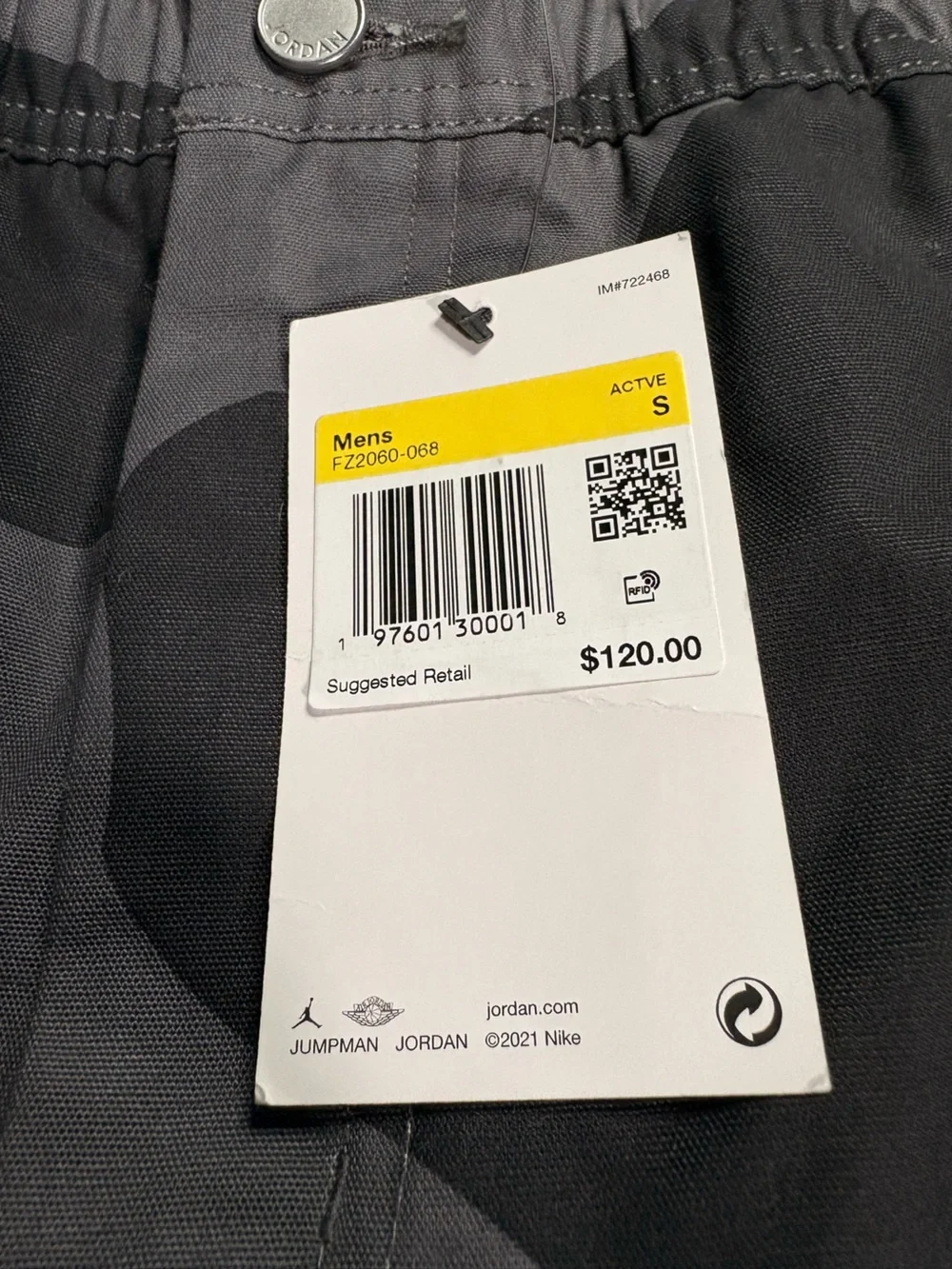 NWT Jordan Men's Essentials Chicago Pants